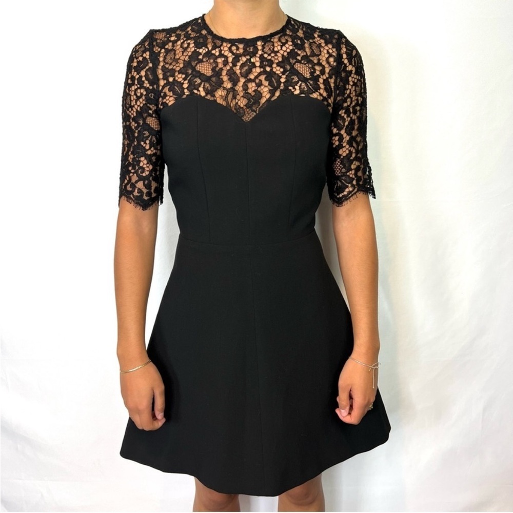 Ba&sh NWT black lace short sleeves mini dress 4